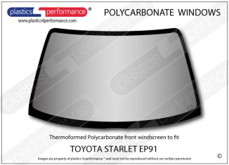 TOYOTA - Starlet EP91 - Hardcoated Lexan Polycarbonate front windscreen