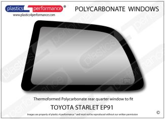 TOYOTA - Starlet EP91 - Lexan Polycarbonate left rear quarter window