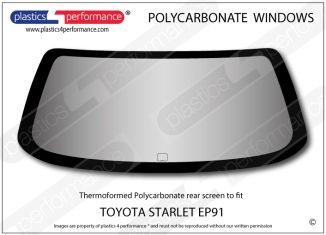 TOYOTA - Starlet EP91 - Lexan Polycarbonate rear screen