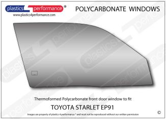 TOYOTA - Starlet EP91 - Lexan Polycarbonate right front door window