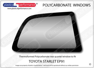 TOYOTA - Starlet EP91 - Lexan Polycarbonate right rear quarter window