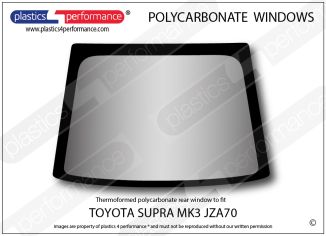 TOYOTA - SUPRA MK3 JZA70 - Lexan Polycarbonate rear window