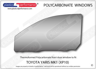 TOYOTA - Yaris Mk1 - Lexan Polycarbonate left front door window