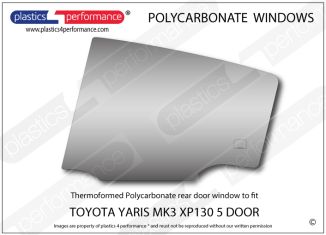 TOYOTA - Yaris MK3 XP130 5dr - Lexan Polycarbonate left rear door window