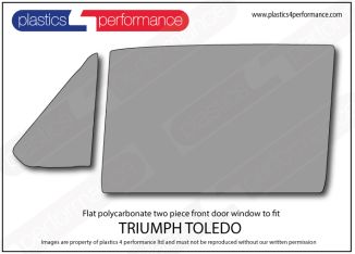 TRIUMPH - Toledo - Lexan Polycarbonate left two piece front door window
