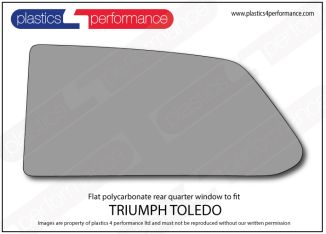 TRIUMPH - Toledo - Lexan Polycarbonate left rear quarter window