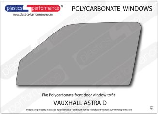 VAUXHALL - Astra D Mk1 - Lexan Polycarbonate left front door window