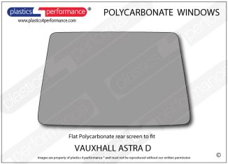 VAUXHALL - Astra D Mk1 - Lexan Polycarbonate rear screen