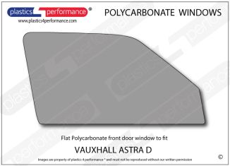 VAUXHALL - Astra D Mk1 - Lexan Polycarbonate right front door window