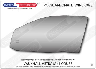 VAUXHALL - Astra G Mk4 Coupe - Lexan Polycarbonate left hand front door window