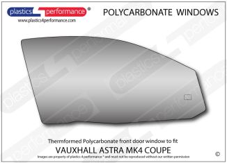 VAUXHALL - Astra G Mk4 Coupe - Lexan Polycarbonate right hand front door window