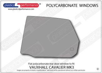 VAUXHALL - Cavalier MK3 Sedan - Lexan Polycarbonate left rear door window