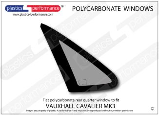 VAUXHALL - Cavalier MK3 Sedan - Lexan Polycarbonate left rear quarter window