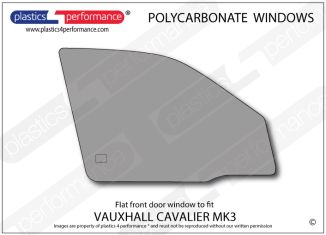 VAUXHALL - Cavalier MK 3 Saloon - Lexan Polycarbonate right hand front door window
