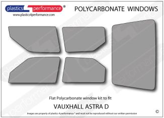 VAUXHALL - Astra D Mk1 - Lexan Polycarbonate window kit