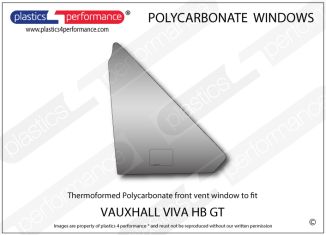 VAUXHALL - Viva HB GT - Lexan Polycarbonate right front vent window