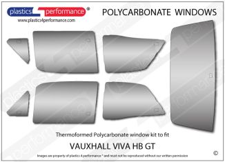 VAUXHALL - Viva HB GT - Lexan Polycarbonate window kit