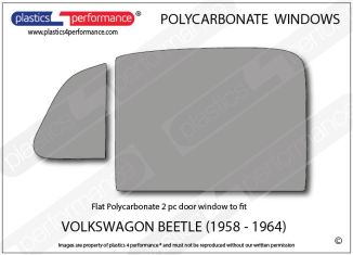 VOLKSWAGEN - Beetle (1958 - 1964) - Lexan Polycarbonate left front door window