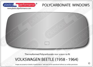 VOLKSWAGEN - Beetle (1958 - 1964) - Lexan Polycarbonate rear screen