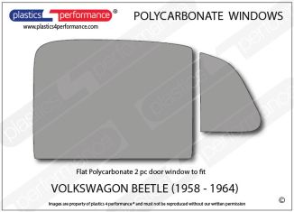 VOLKSWAGEN - Beetle (1958 - 1964) - Lexan Polycarbonate right front door window