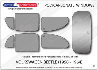 VOLKSWAGEN - Beetle (58-64) - Lexan Polycarbonate window kit