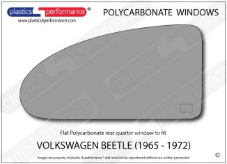 VOLKSWAGEN - Beetle (1965 - 1972) - Lexan Polycarbonate right rear quarter window