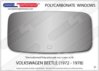 VOLKSWAGEN - Beetle (1972 - 2003) - Lexan Polycarbonate rear screen