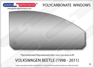 VOLKSWAGEN - New Beetle - Lexan Polycarbonate right front door window