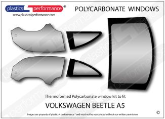 VOLKSWAGEN - Beetle A5 - Lexan Polycarbonate window kit