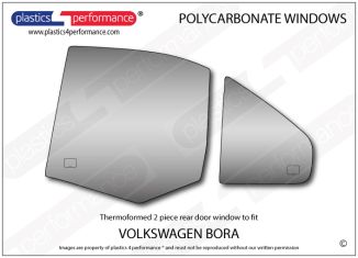 VOLKSWAGEN - Bora/ Jetta Mk4 - Lexan Polycarbonate left rear door window
