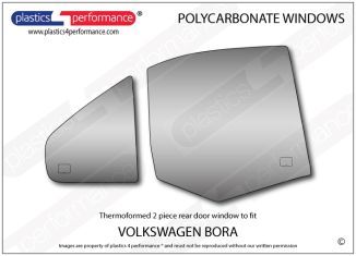 VOLKSWAGEN - Bora/ Jetta Mk4 - Lexan Polycarbonate right rear door window