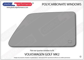 VOLKSWAGEN - Golf Mk2 - Lexan Polycarbonate right rear quarter window