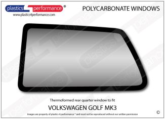
VOLKSWAGEN - Golf Mk3 - Lexan Polycarbonate left rear quarter window
