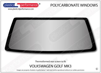 VOLKSWAGEN - Golf Mk3 - Lexan Polycarbonate rear screen