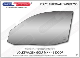 VOLKSWAGEN - Golf Mk4 - Lexan Polycarbonate left front door window