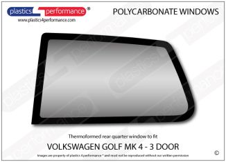 VOLKSWAGEN - Golf Mk4 - Lexan Polycarbonate left rear quarter window