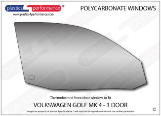 VOLKSWAGEN - Golf Mk4 - Lexan Polycarbonate right front door window