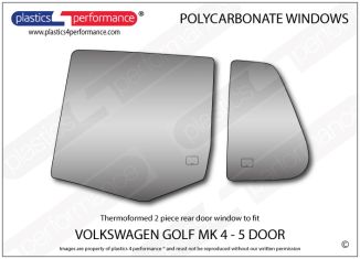 VOLKSWAGEN - Golf Mk4 - 5 door - Lexan Polycarbonate left rear door window