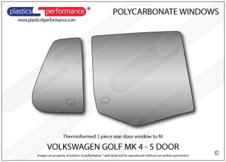 VOLKSWAGEN - Golf Mk4 - 5 door - Lexan Polycarbonate right rear door window