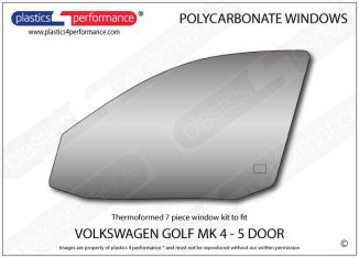 VOLKSWAGEN - Golf Mk4 - 5 door - Lexan Polycarbonate left front door window