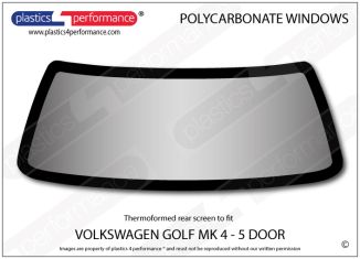 VOLKSWAGEN - Golf Mk4 - 5 door - Lexan Polycarbonate rear screen