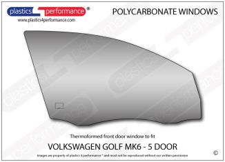 VOLKSWAGEN Golf MK6 5dr - Lexan Polycarbonate right front door window