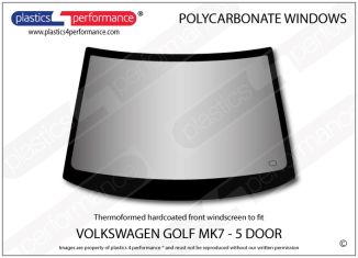 VOLKSWAGEN - Golf Mk7 5dr - Hardcoated Lexan Polycarbonate front windscreen