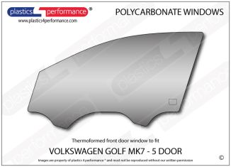 VOLKSWAGEN - Golf Mk7 - 5 Door - Lexan Polycarbonate left front door window