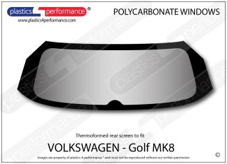 VOLKSWAGEN - Golf MK8 - Lexan Polycarbonate rear screen
