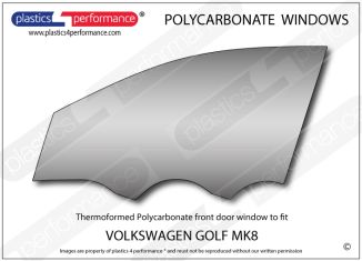 VOLKSWAGEN Golf MK8 - Lexan Polycarbonate left front door window