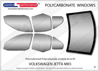 VOLKSWAGEN Jetta Mk5 - Lexan Polycarbonate window kit