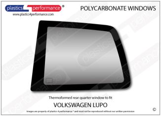 VOLKSWAGEN - Lupo - Lexan polycarbonate right rear quarter window