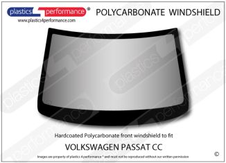 VOLKSWAGEN - Passat CC - Hardcoated Lexan Polycarbonate front windscreen