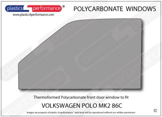 VOLKSWAGEN - Polo MK2 86C - Lexan Polycarbonate left front door window